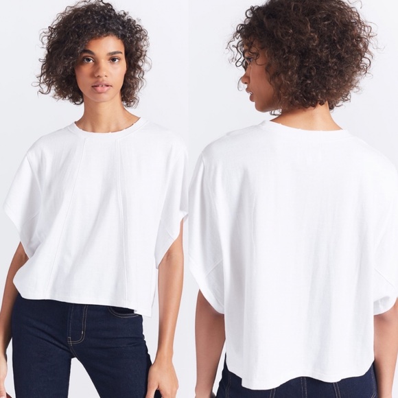 Current/Elliott Tops - Current Elliott  Distressed White Tee